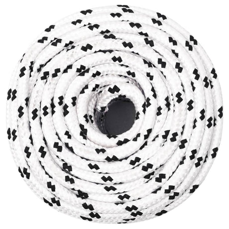 Vidaxl Boat Rope flettet 6 mmx25 m polyester hvid