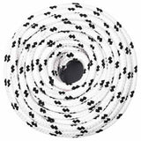 Vidaxl Boat Rope flettet 6 mmx25 m polyester hvid