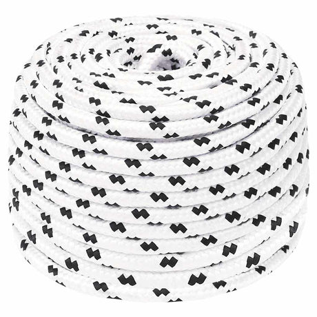 Vidaxl Boat Rope flettet 8 mmx100 m Polyester White4
