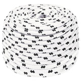 Vidaxl Boat Rope flettet 8 mmx100 m Polyester White4