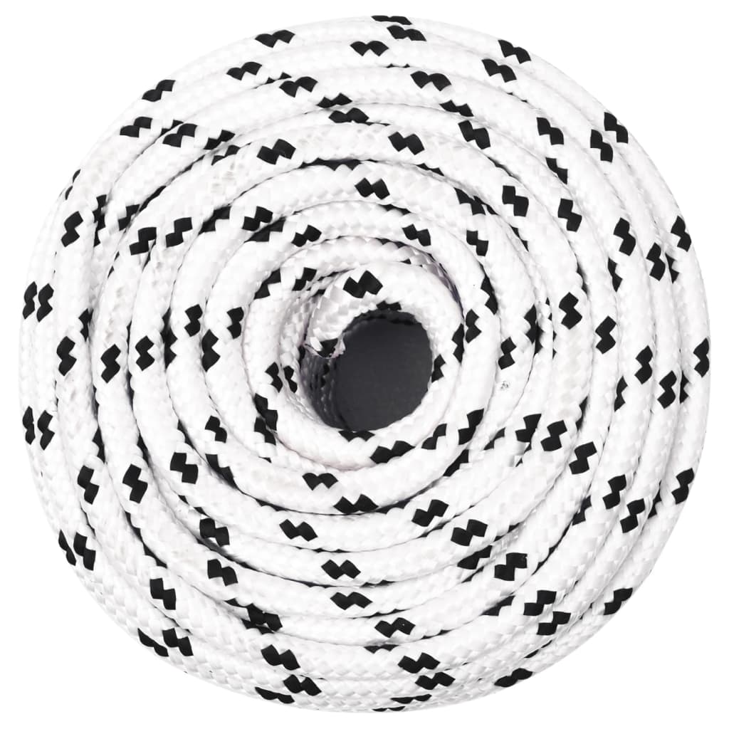 Vidaxl Boat Rope flettet 8 mmx100 m Polyester White4