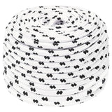Vidaxl Boat Rope flettet 10 mmx25 m polyester hvid