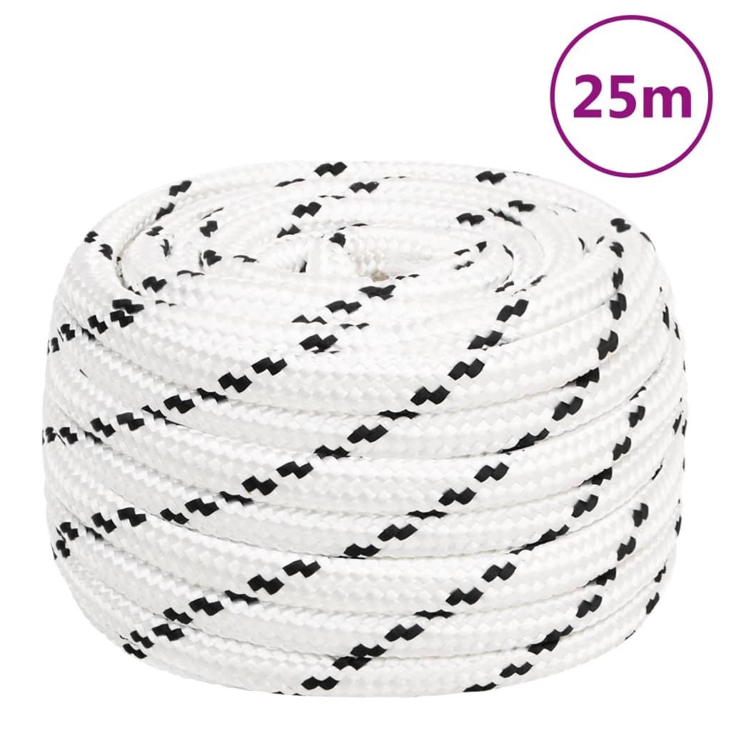 Vidaxx arbejdstov 20 mm 25 m polyester hvid