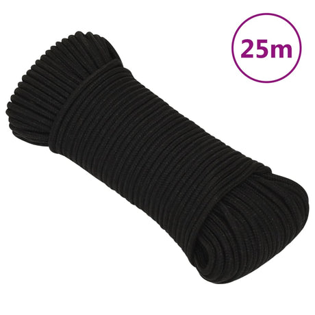 Vidaxl Werkouw 3 mm 25 m polyester sort