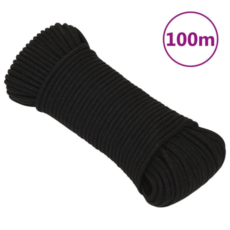Vidaxx arbejdsreb 3 mm 100 m polyester sort