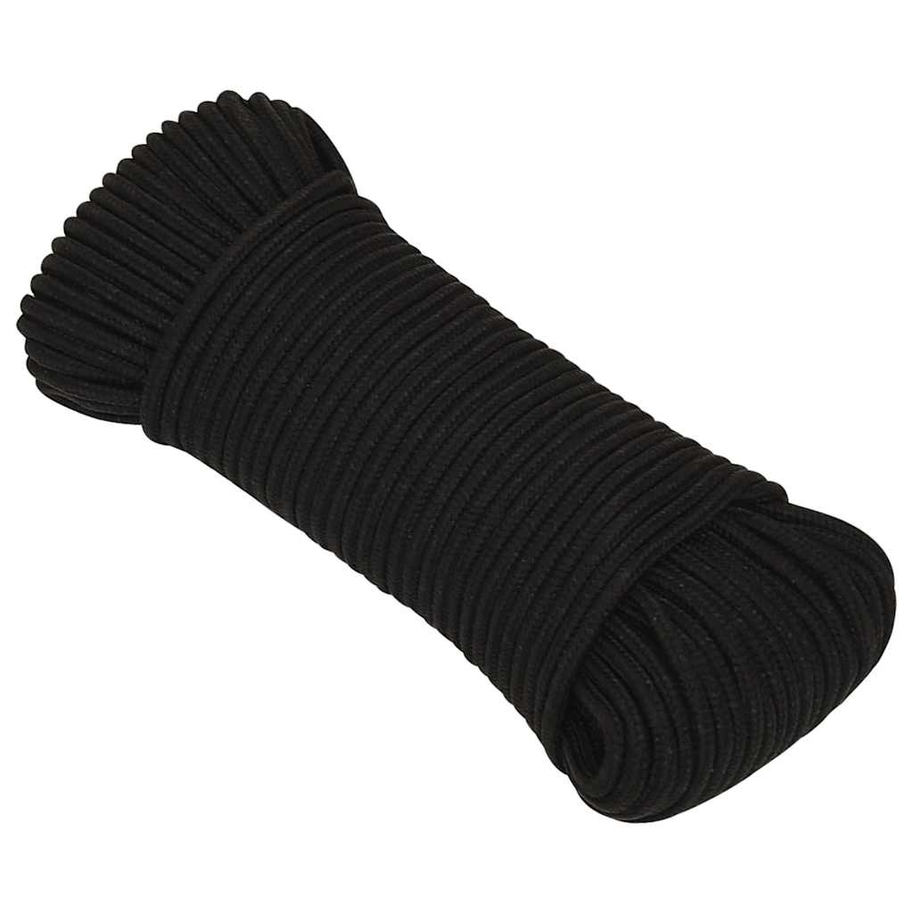 Vidaxx arbejdsreb 3 mm 100 m polyester sort