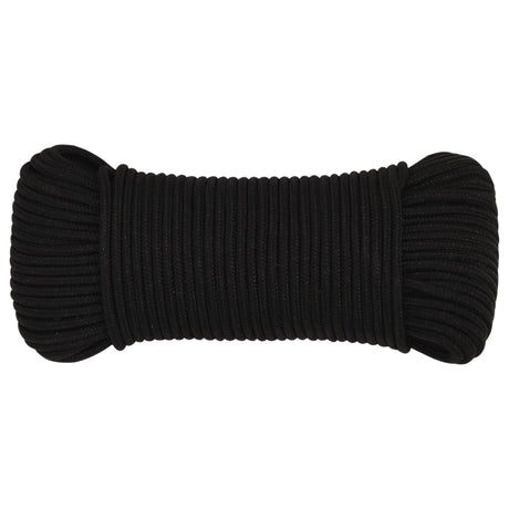 Vidaxx arbejdsreb 3 mm 100 m polyester sort