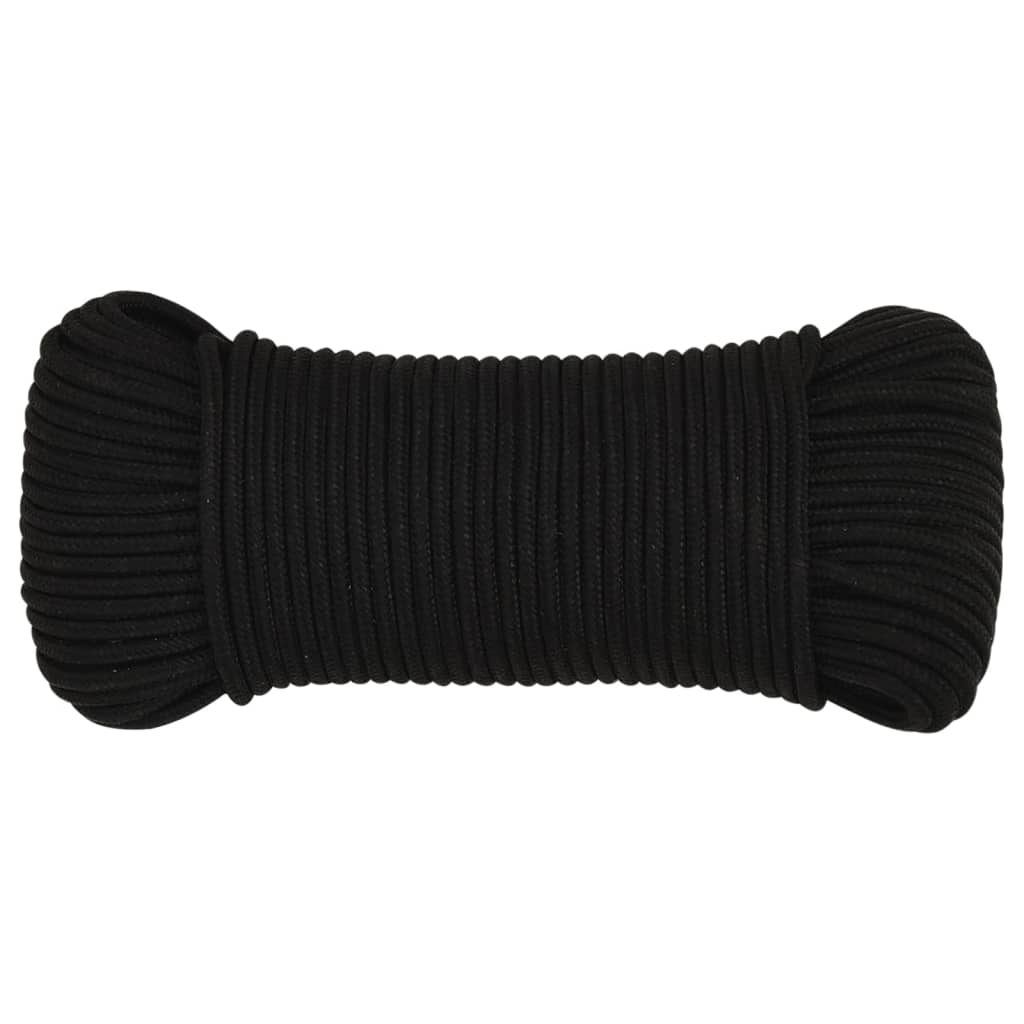 Vidaxx arbejdstov 3 mm 250 m polyester sort