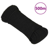 Vidaxx arbejdstov 3 mm 500 m polyester sort