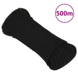 Vidaxx arbejdstov 4 mm 500 m polyester sort