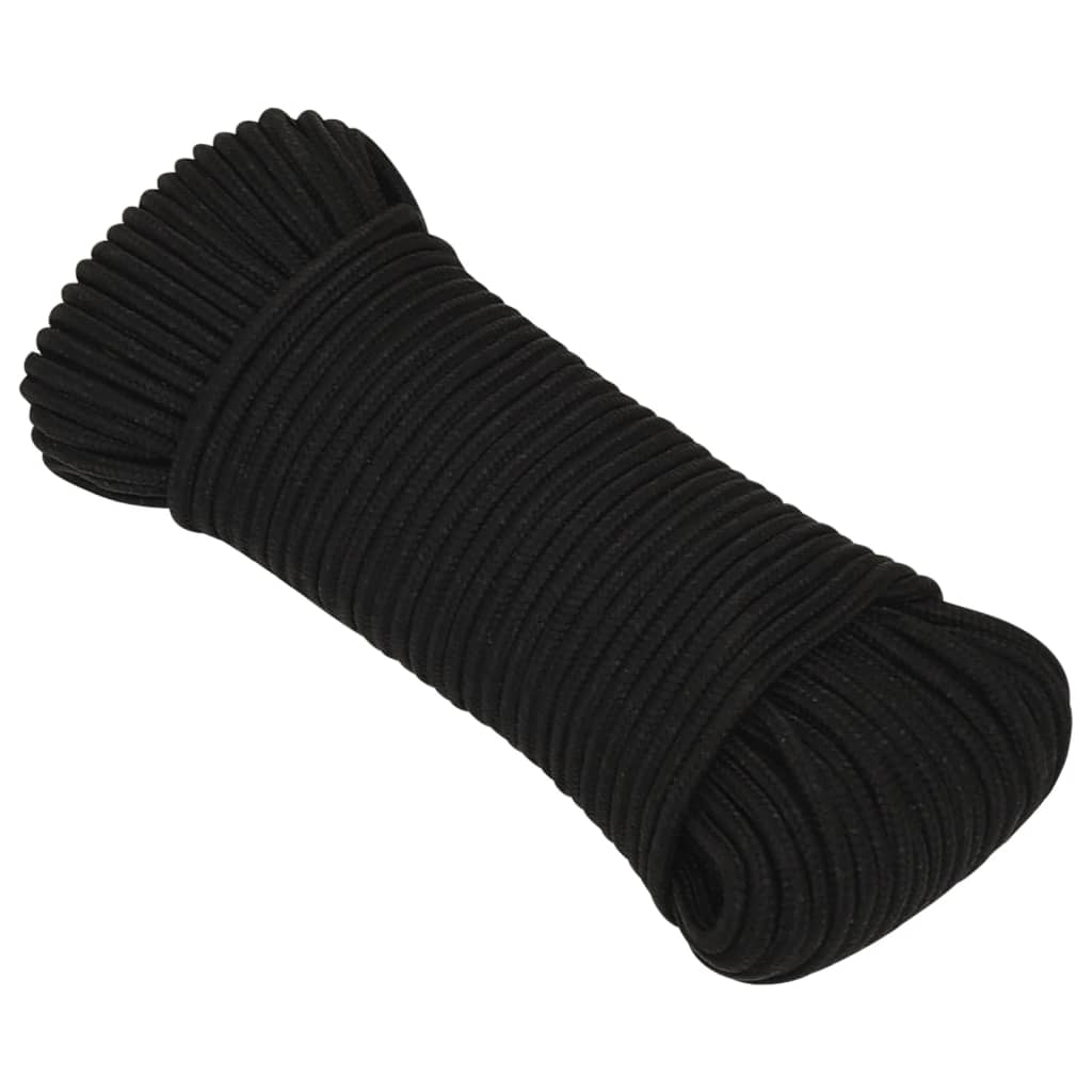Vidaxx arbejdstov 4 mm 500 m polyester sort