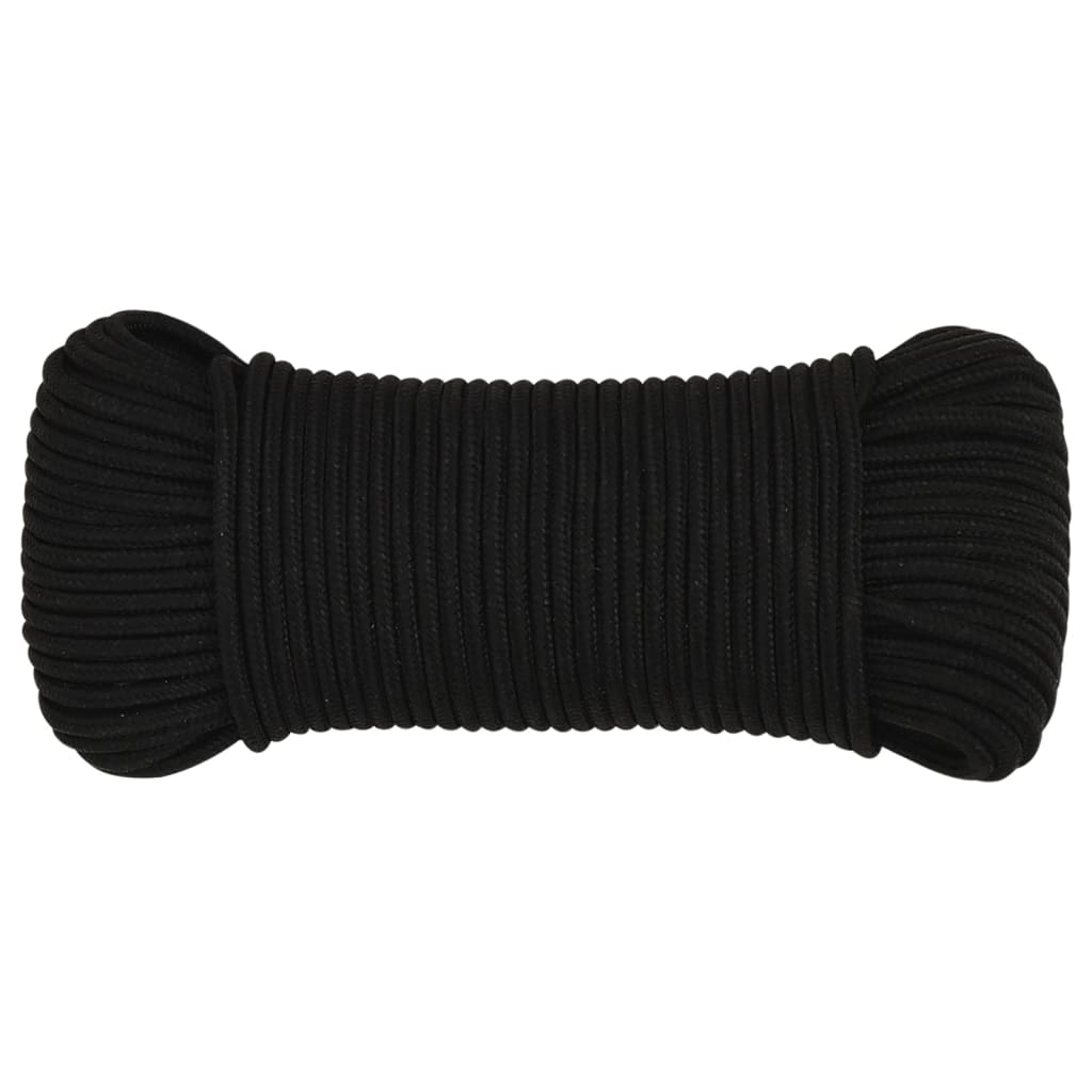 Vidaxx arbejdstov 4 mm 500 m polyester sort