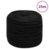 Vidaxl Werkouw 6 mm 25 m polyester sort