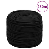 Vidaxx arbejdstov 6 mm 250 m polyester sort