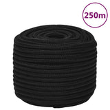 Vidaxl Werkouw 12 mm 250 m polyester sort