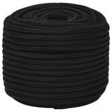 Vidaxx arbejdstov 14 mm 25 m polyester sort