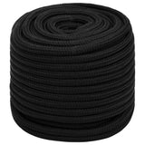 Vidaxl Werkouw 18 mm 50 m polyester sort