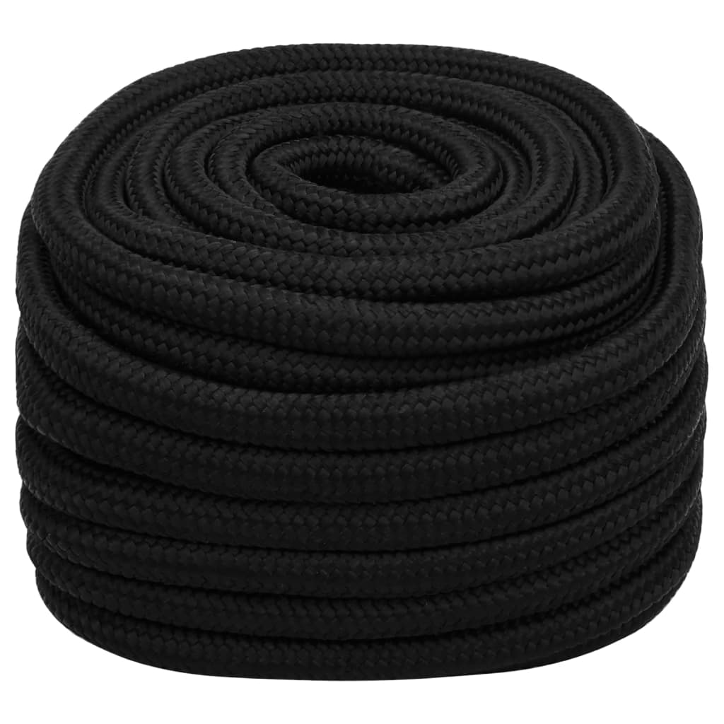 Vidaxx arbejdstov 20 mm 50 m polyester sort