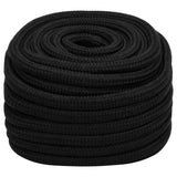 Vidaxx arbejdstov 20 mm 50 m polyester sort