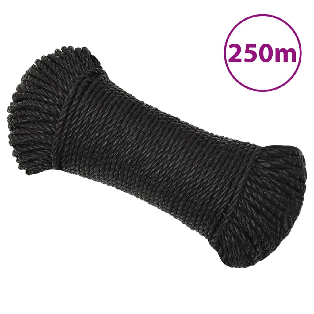 Vidaxx arbejdsreb 3 mm 250 m polypropylen sort