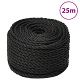 Vidaxx arbejdsreb 16 mm 25 m polypropylen sort