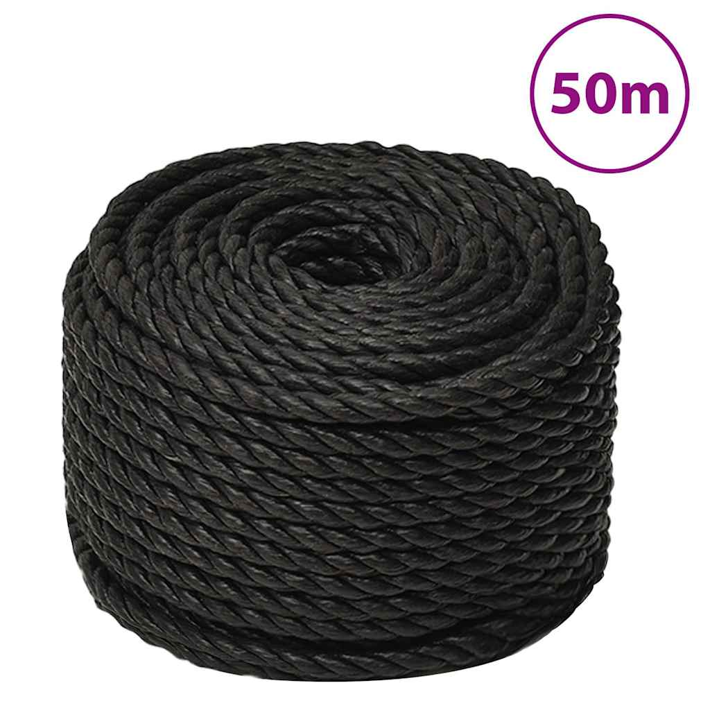 Vidaxx arbejdsreb 24 mm 50 m polypropylen sort