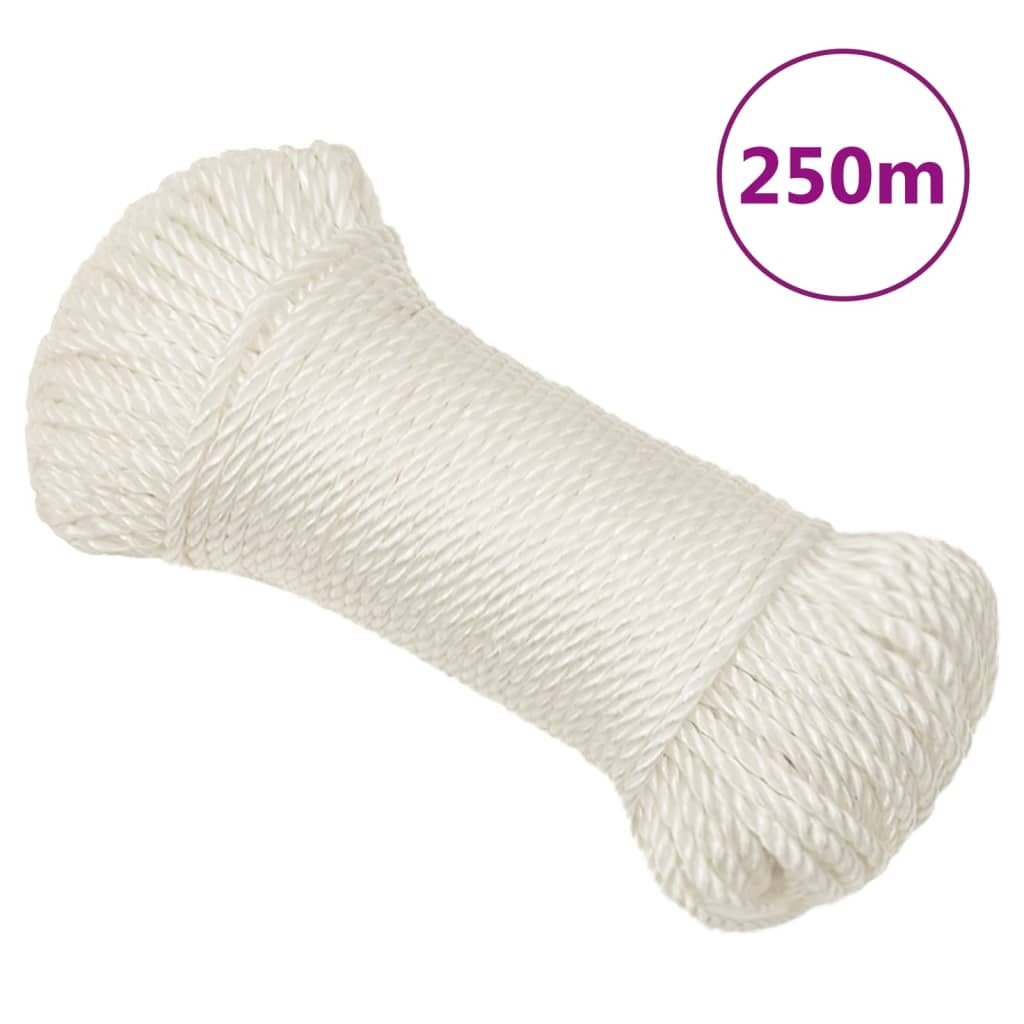 Vidaxx Arbejdstov 6 mm 250 m polypropylenhvide