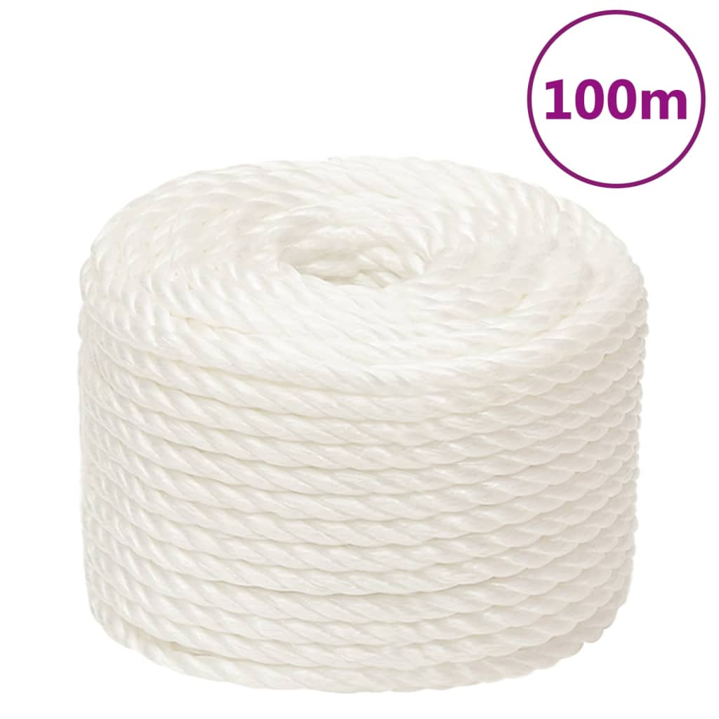 Vidaxx arbejdsreb 10 mm 100 m polypropylen hvid