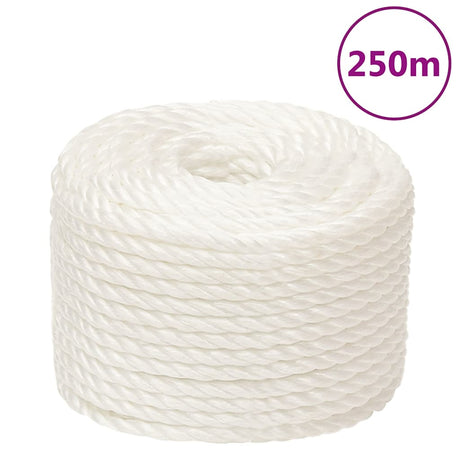 Vidaxx arbejdsreb 10 mm 250 m polypropylen hvid