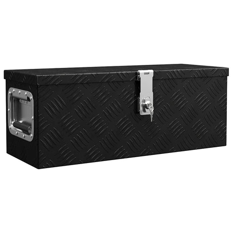 Vidaxl opbevaringsboks 60x23.5x23 cm aluminium sort