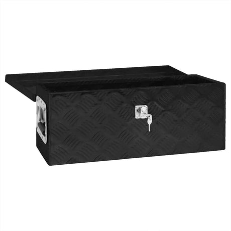 Vidaxl opbevaringsboks 60x23.5x23 cm aluminium sort