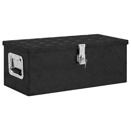 Vidaxl opbevaringsboks 70x31x27 cm aluminium sort