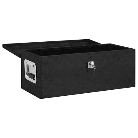 Vidaxl opbevaringsboks 70x31x27 cm aluminium sort