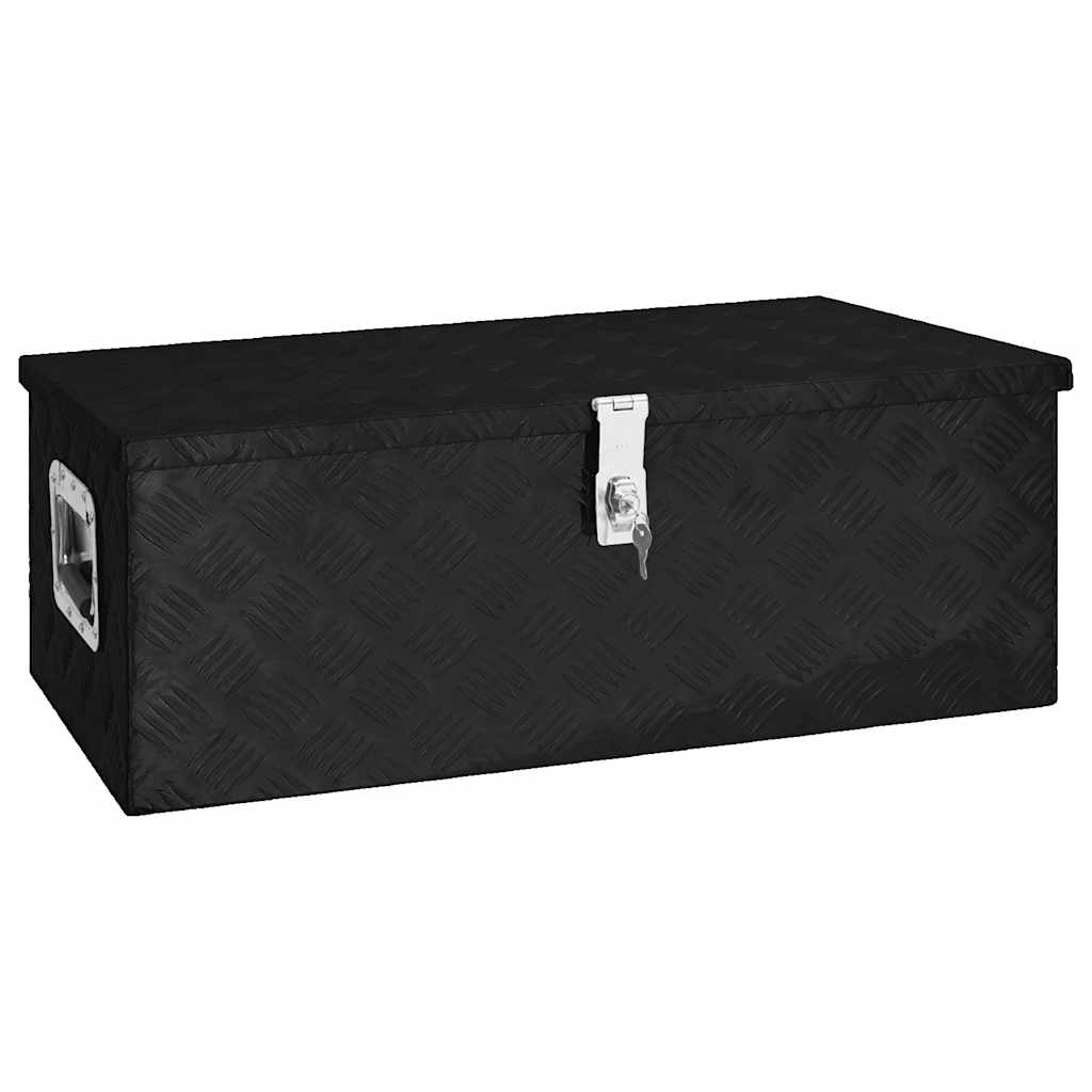 Vidaxl opbevaringsboks 80x39x30 cm aluminium sort