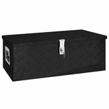 Vidaxl opbevaringsboks 80x39x30 cm aluminium sort