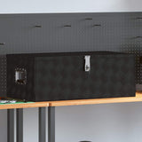 Vidaxl opbevaringsboks 90x47x33,5 cm aluminium sort