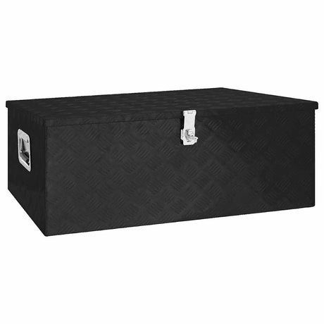 Vidaxl opbevaringsboks 100x55x37 cm aluminium sort