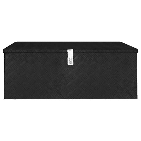 Vidaxl opbevaringsboks 100x55x37 cm aluminium sort