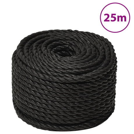 Vidaxx arbejdsreb 20 mm 25 m polypropylen sort