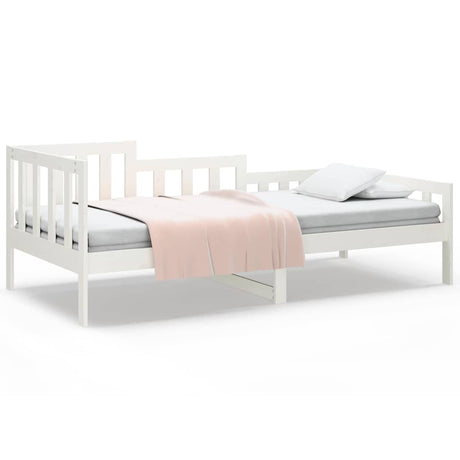 Vidaxl slaapbank zonder matras 80x200 cm massief grenenhout wit