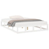 Vidaxl bedframe massief hout wit 200x200 cm