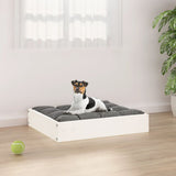 Vidaxl hondenmand 51,5x44x9 cm massief grenenhout wit