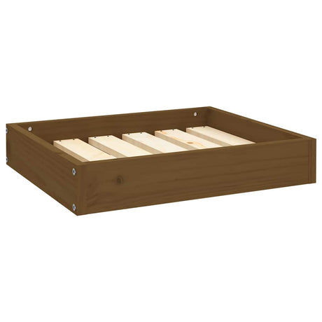 Vidaxl Dog Basket 51.5x44x9 cm Solid fyrretræbrun