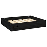 Vidaxl Dog Basket 51.5x44x9 cm Solid fyrretræ sort