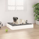 Vidaxl Dog Basket 61.5x49x9 cm Solid Pine White