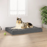 Vidaxl Dog Basket 91.5x64x9 cm Solid fyrretræ grå grå
