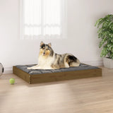 Vidaxl Dog Basket 91.5x64x9 cm Solid fyrretræbrun