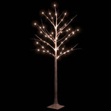 VidaXL birketræ LED 72 LEDs varm hvid 150 cm hvid