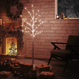 VidaXL birketræ LED 72 LEDs varm hvid 150 cm hvid