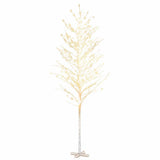 Vidaxl Berkenboom LED 672 LEDS Varm hvid 400 cm hvid